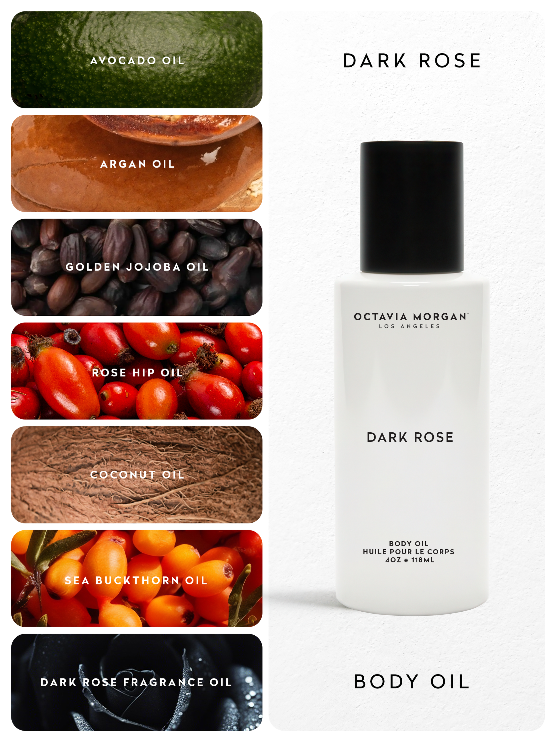 DARK ROSE BODY OIL - Octavia Morgan Los Angeles 